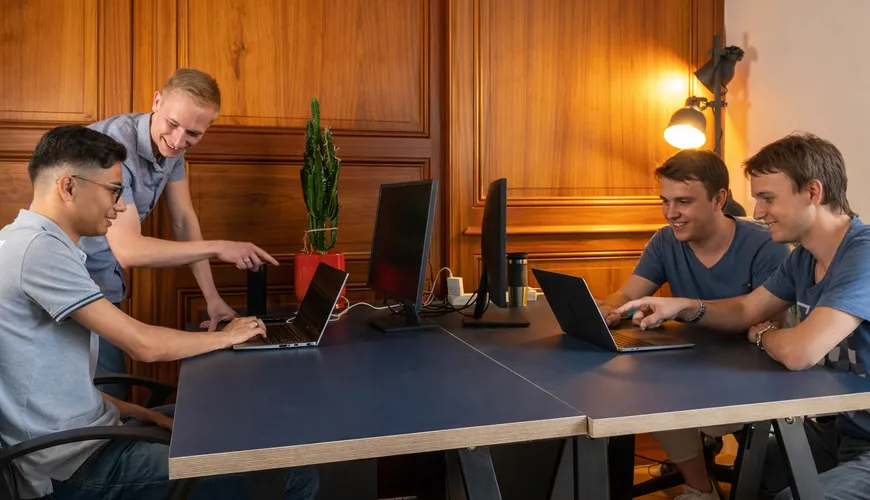 Creative business team working together at office