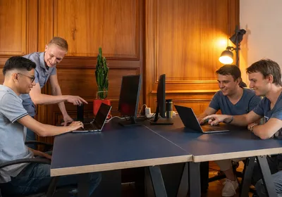 Creative business team working together at office